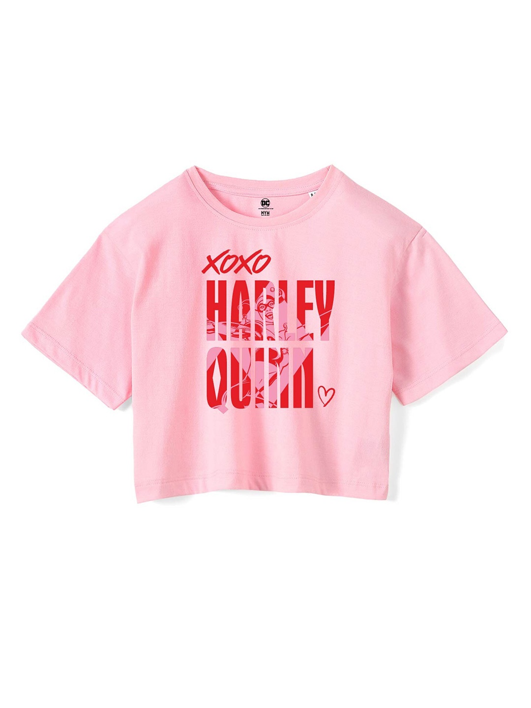 Wear Your Mind Girls Typography Printed Sleeves Pure Cotton Boxy Fit T-shirt, Pink