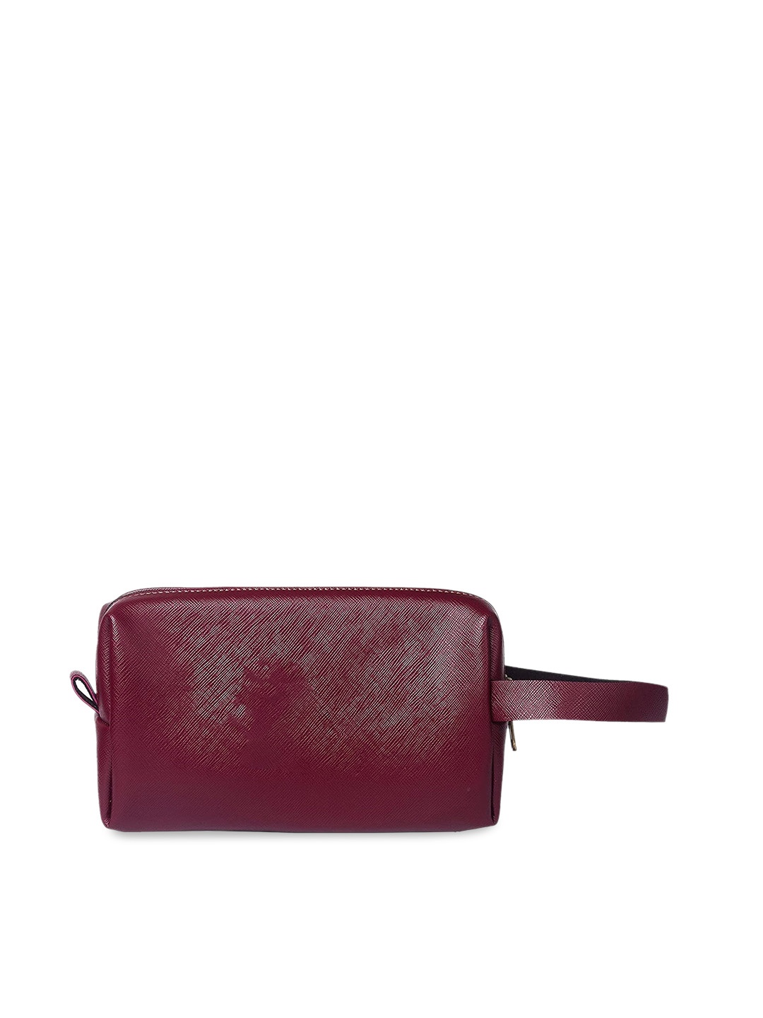 

THE MESSY CORNER Textured Travel Accessories Bag, Maroon