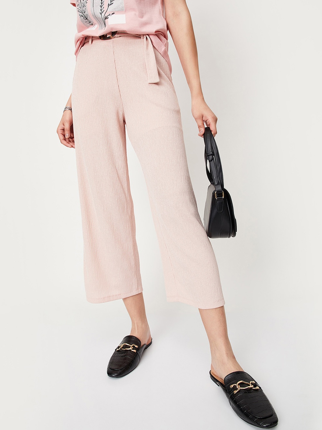 

max Women Mid Rise Culottes, Pink