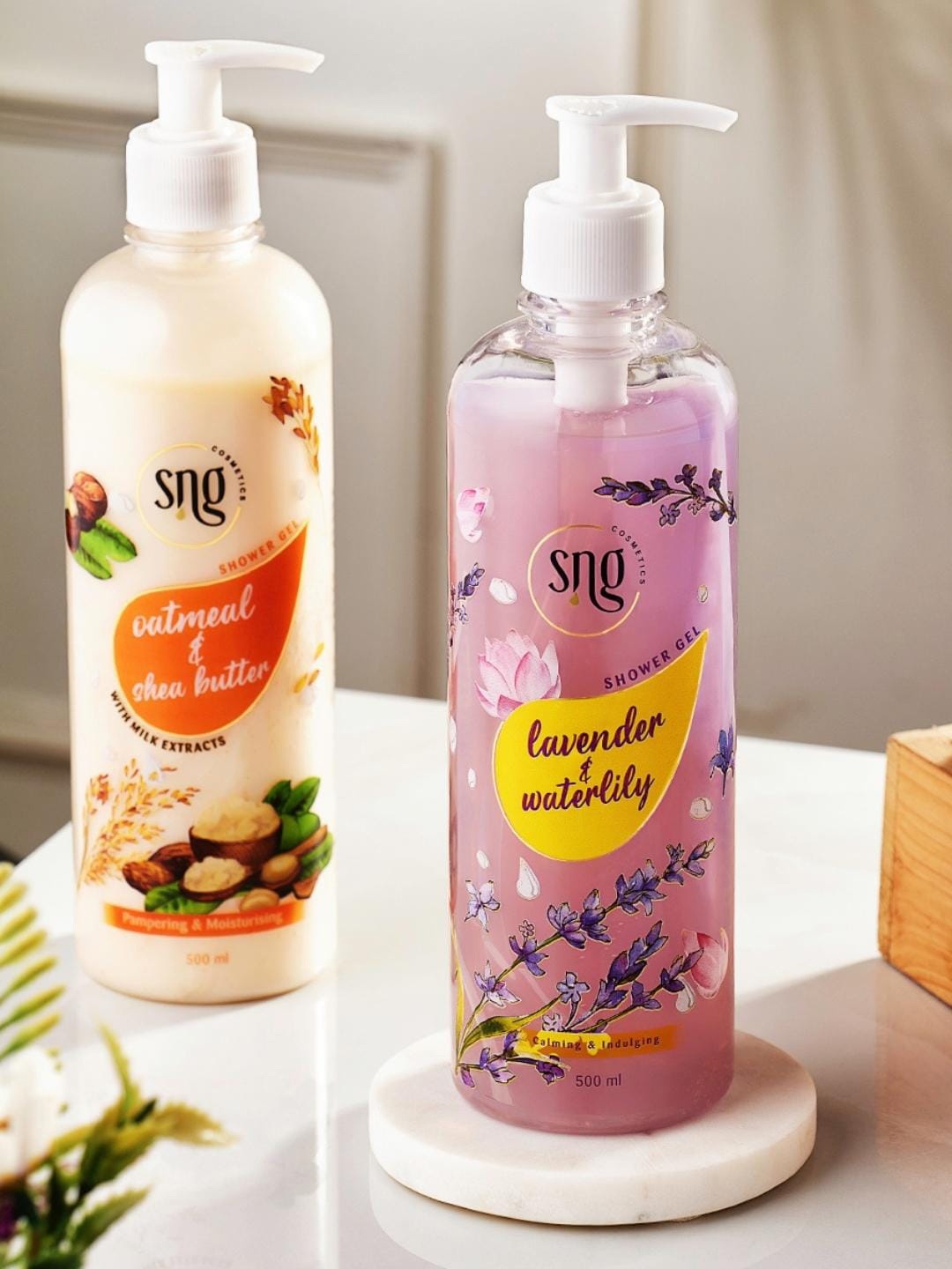 

SNG Cosmetics Set Of 2 Oatmeal Shea Butter & Lavender Shower Gel
