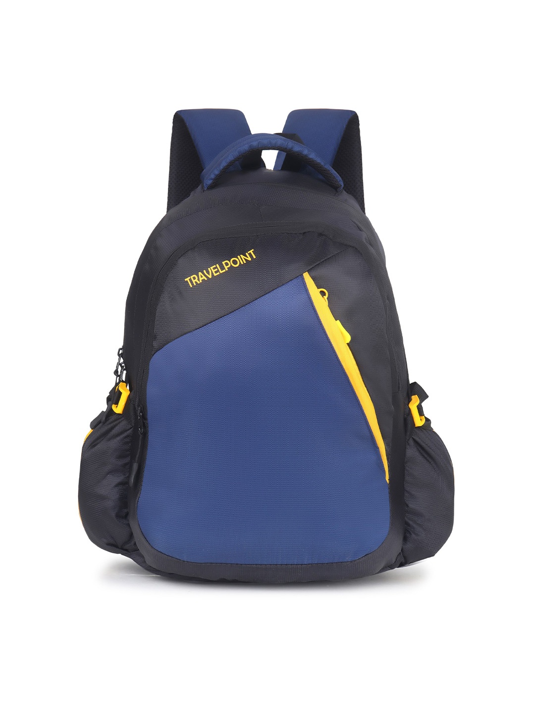 

TRAVEL POINT Unisex Navy Blue & Black Backpack