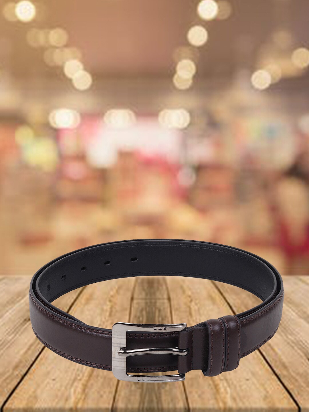 

Roadster Men Synthetic Leather Formal Belt, Coffee brown