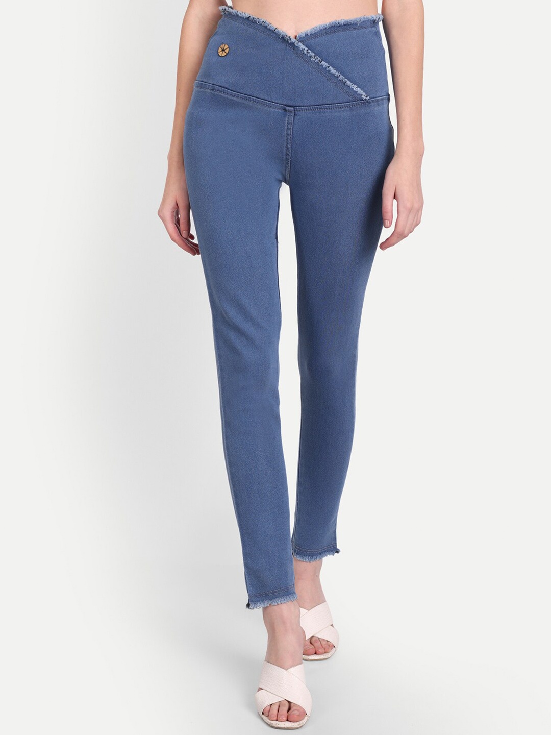 

BAESD Women Slim Fit Cotton Denim Jeggings, Blue