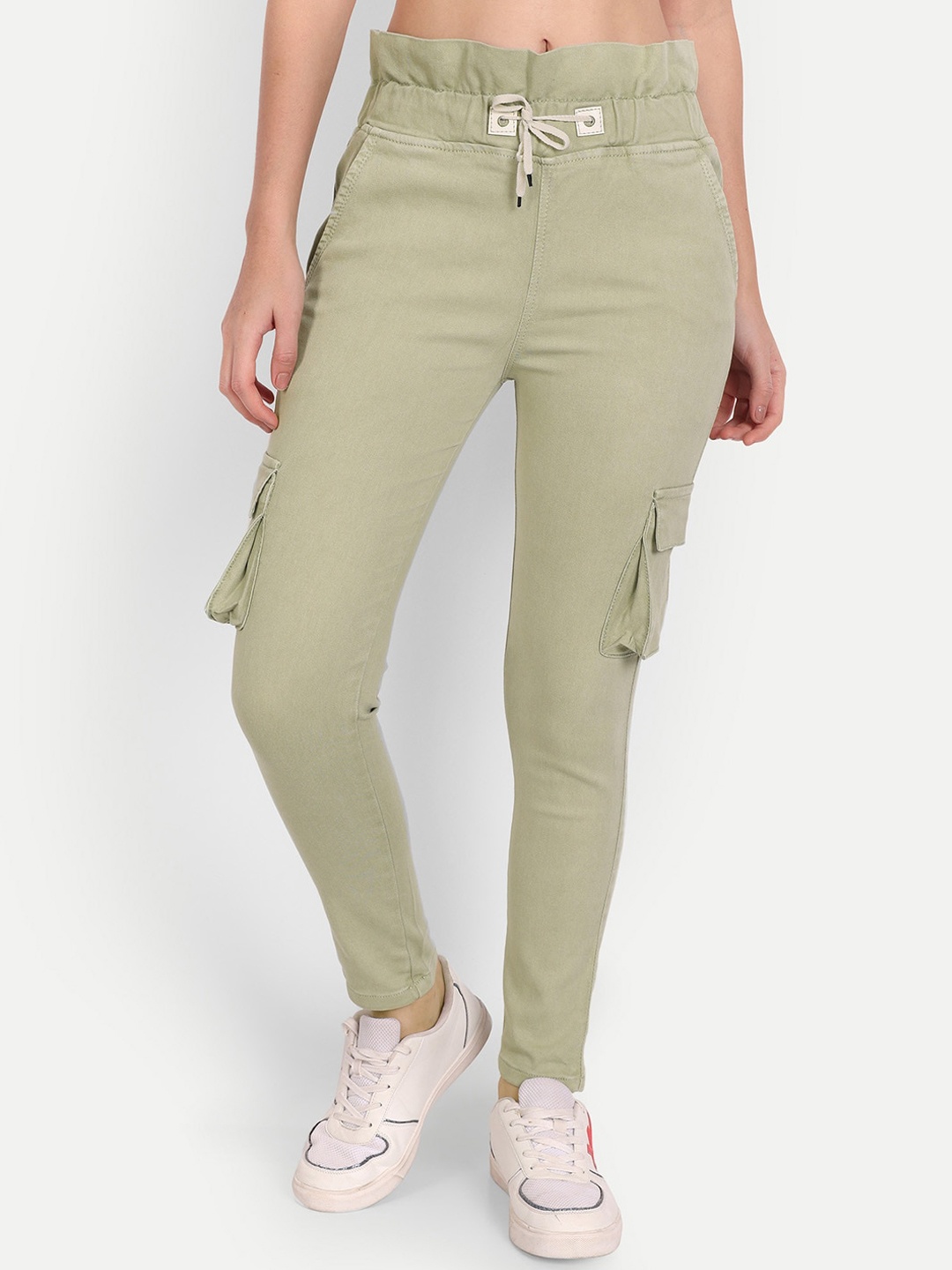 

BAESD Women Relaxed Cotton Cargos, Green