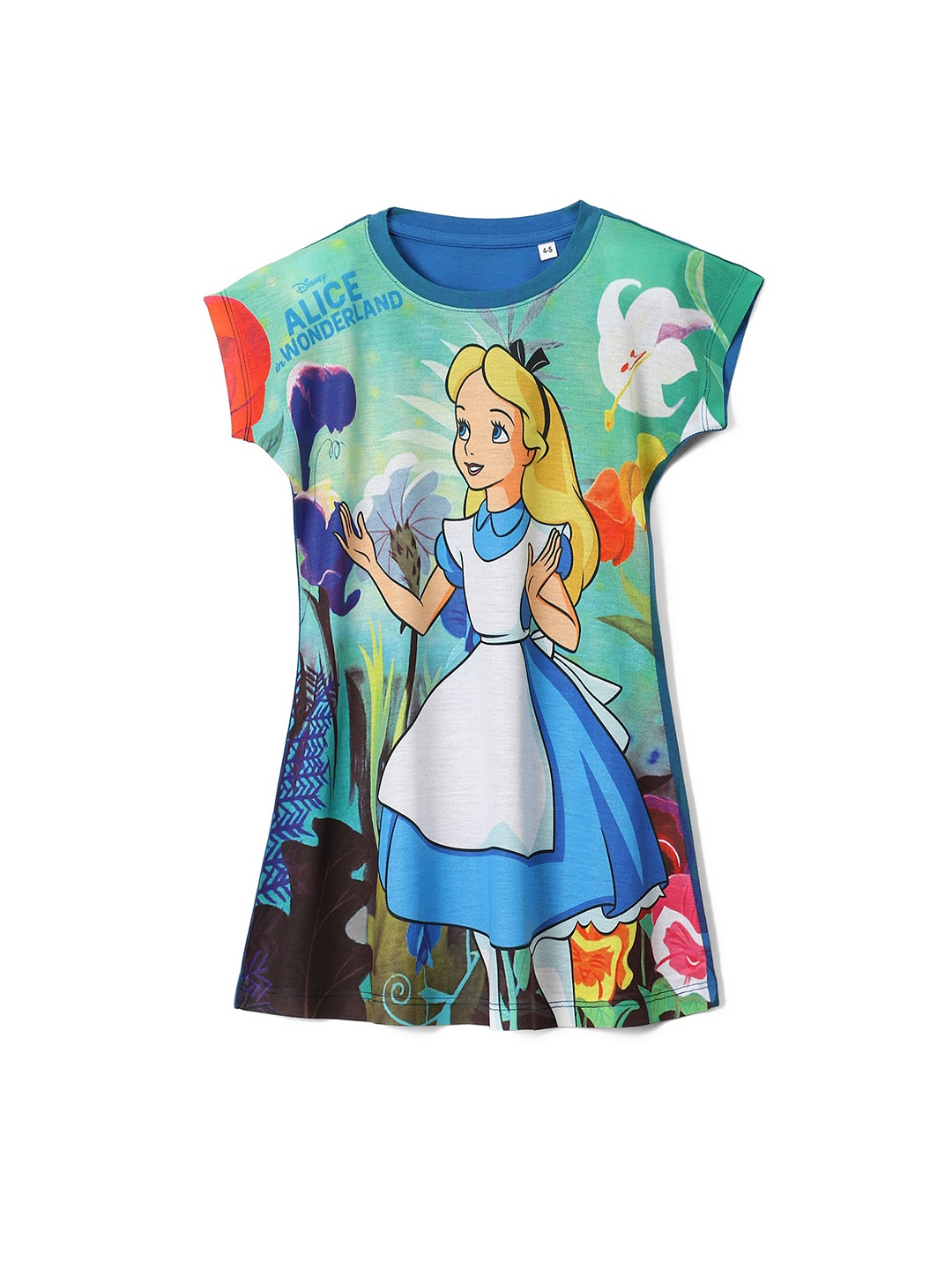 

Wear Your Mind Disney Cartoon Princess Cotton T-shirt Dress, Blue