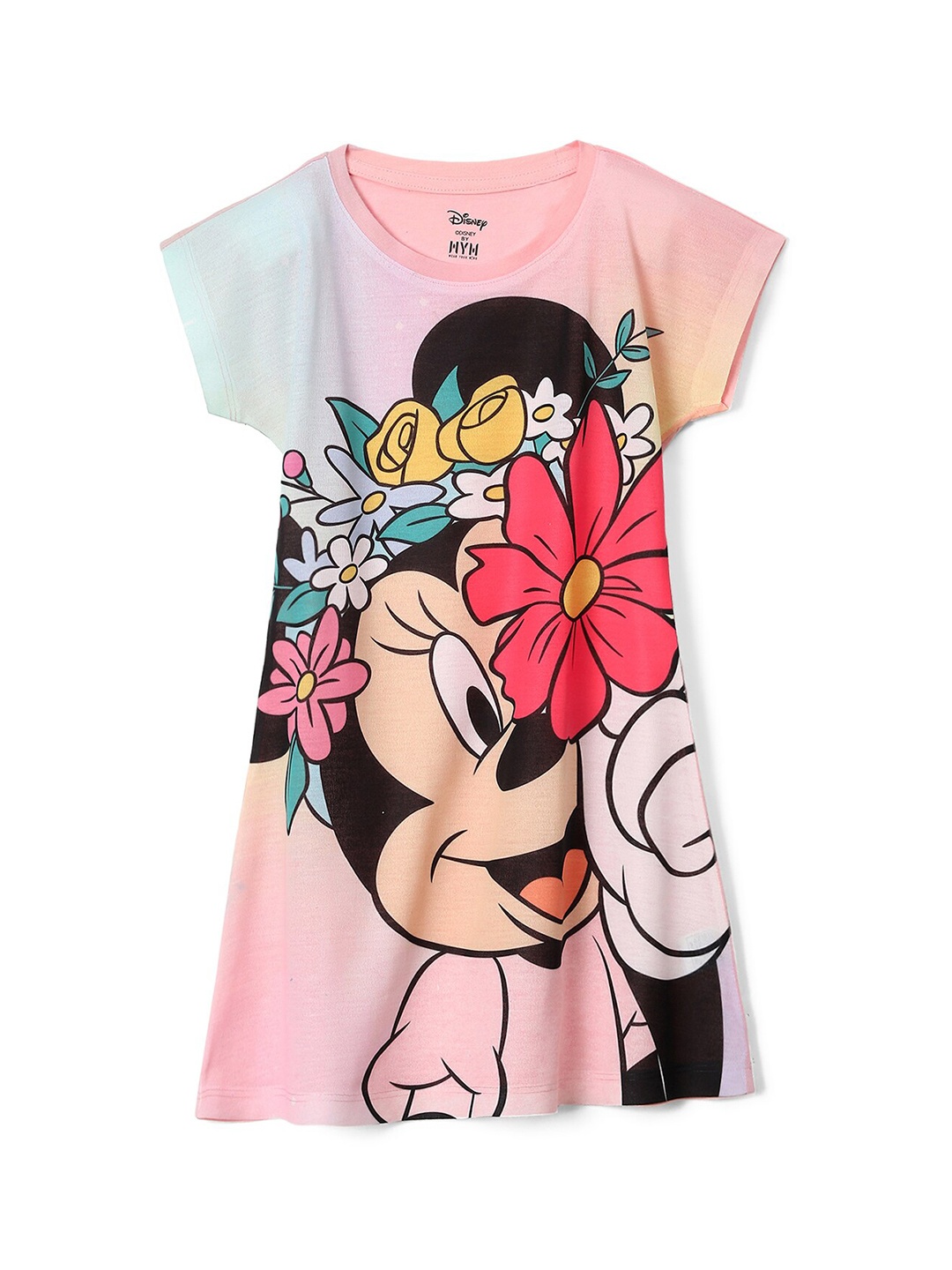 

Wear Your Mind Graphic Printed Cotton A-Line Dress, Pink