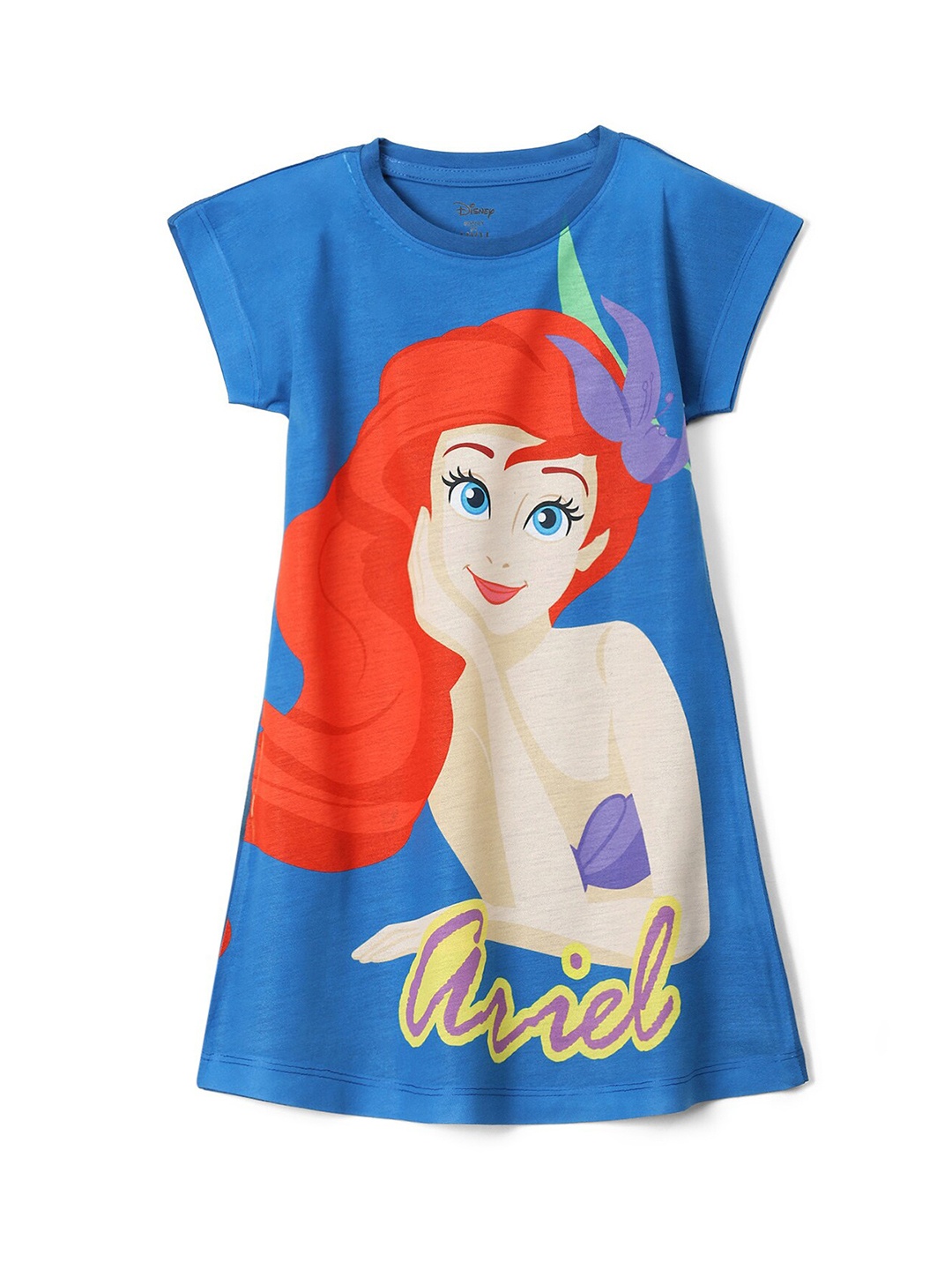 

Wear Your Mind Girls Disney Princess Graphic Print T-shirt Dress, Blue