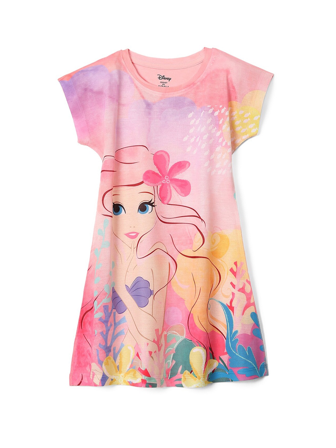 

Wear Your Mind Girls Ariel Print A-Line Dress, Pink