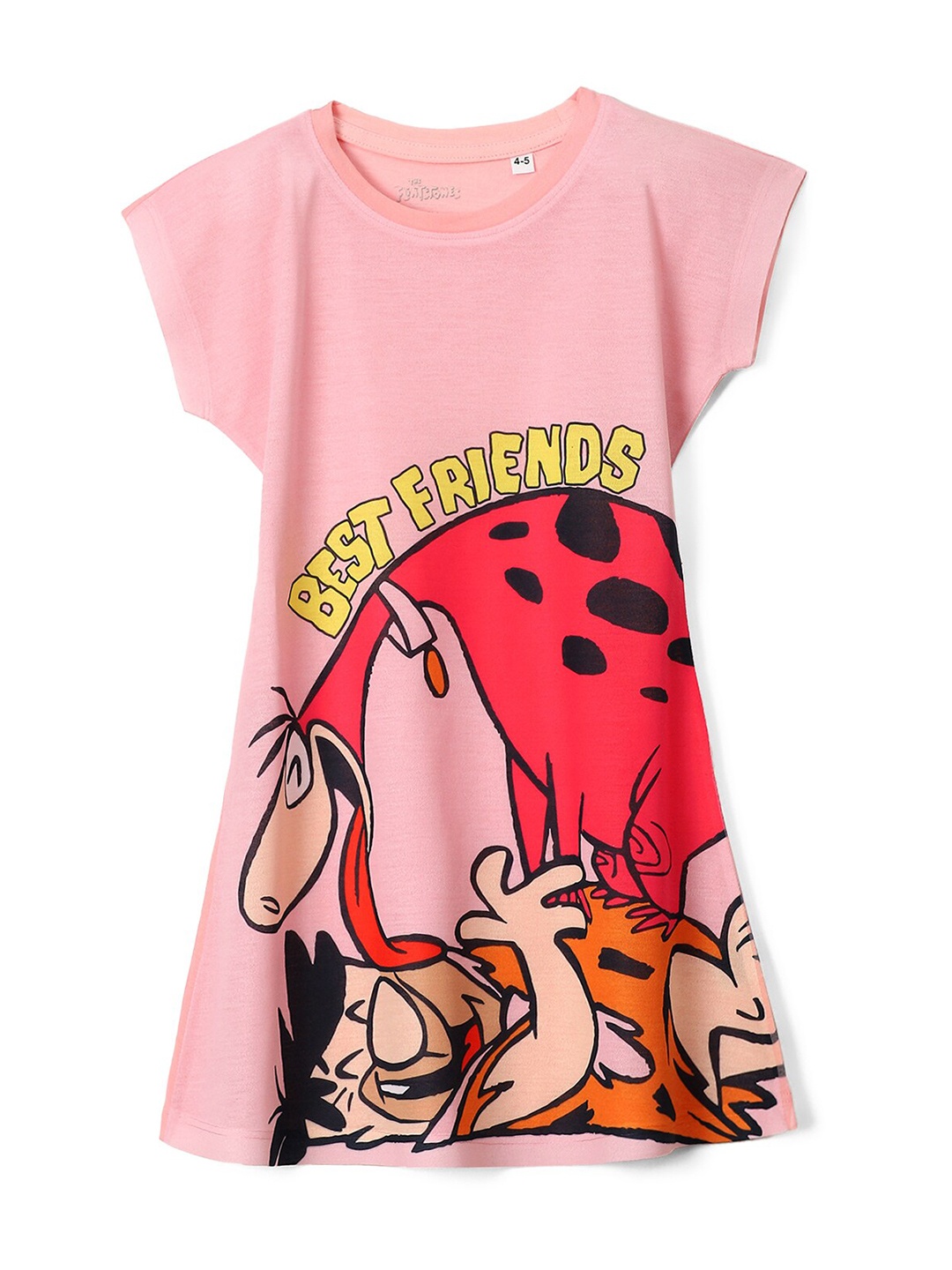 

Wear Your Mind Girls Graphic Printed T-shirt Dress, Pink