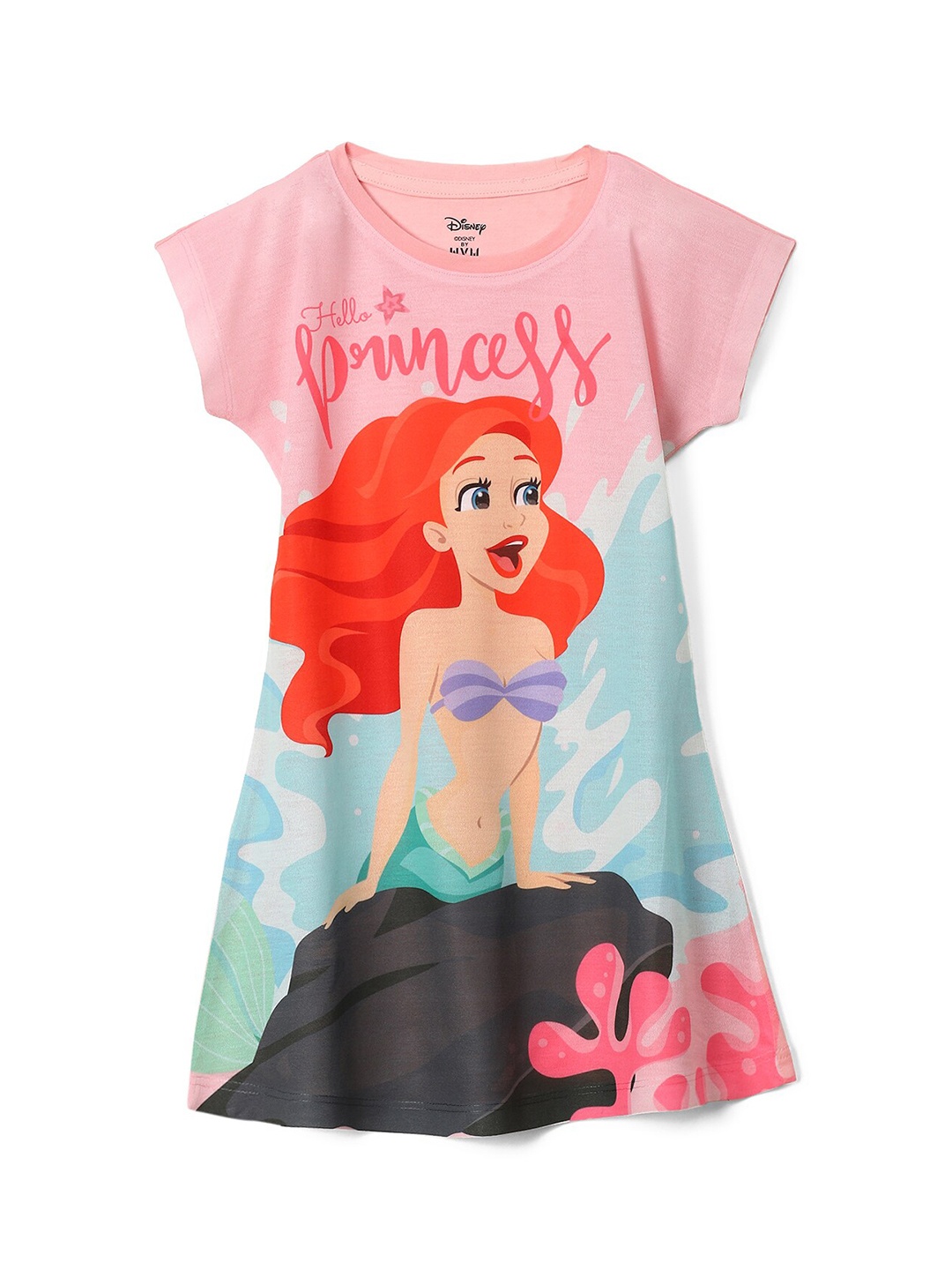 

Wear Your Mind Girls Ariel Printed T-Shirt Dress, Pink