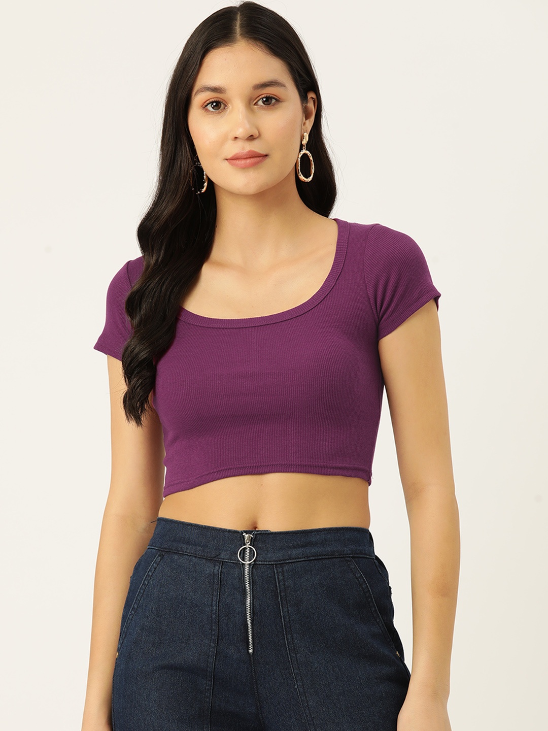 

Malachi Square Neck Pure Cotton Fitted Top, Burgundy
