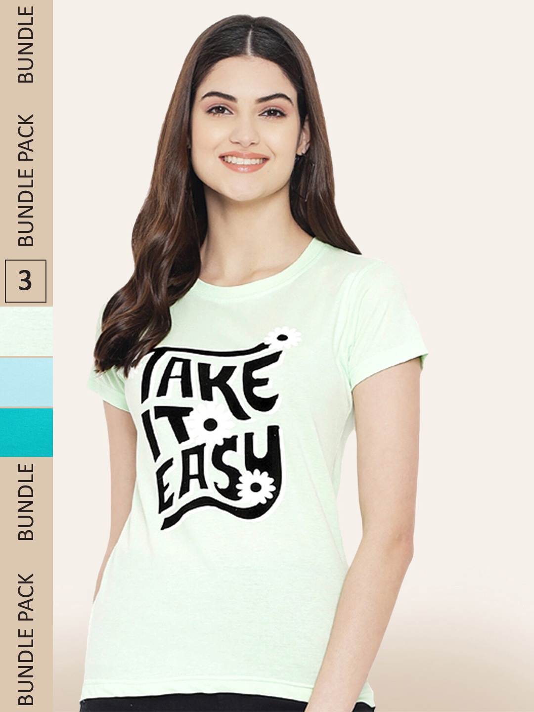 BAESD Pack Of 3 Printed Cotton T-shirt, Multi