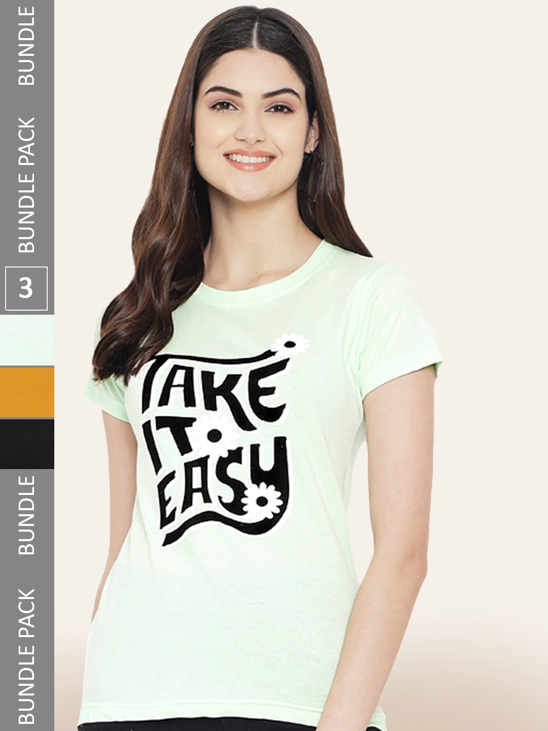 

BAESD Pack Of 3 Printed Cotton T-shirt, Multi