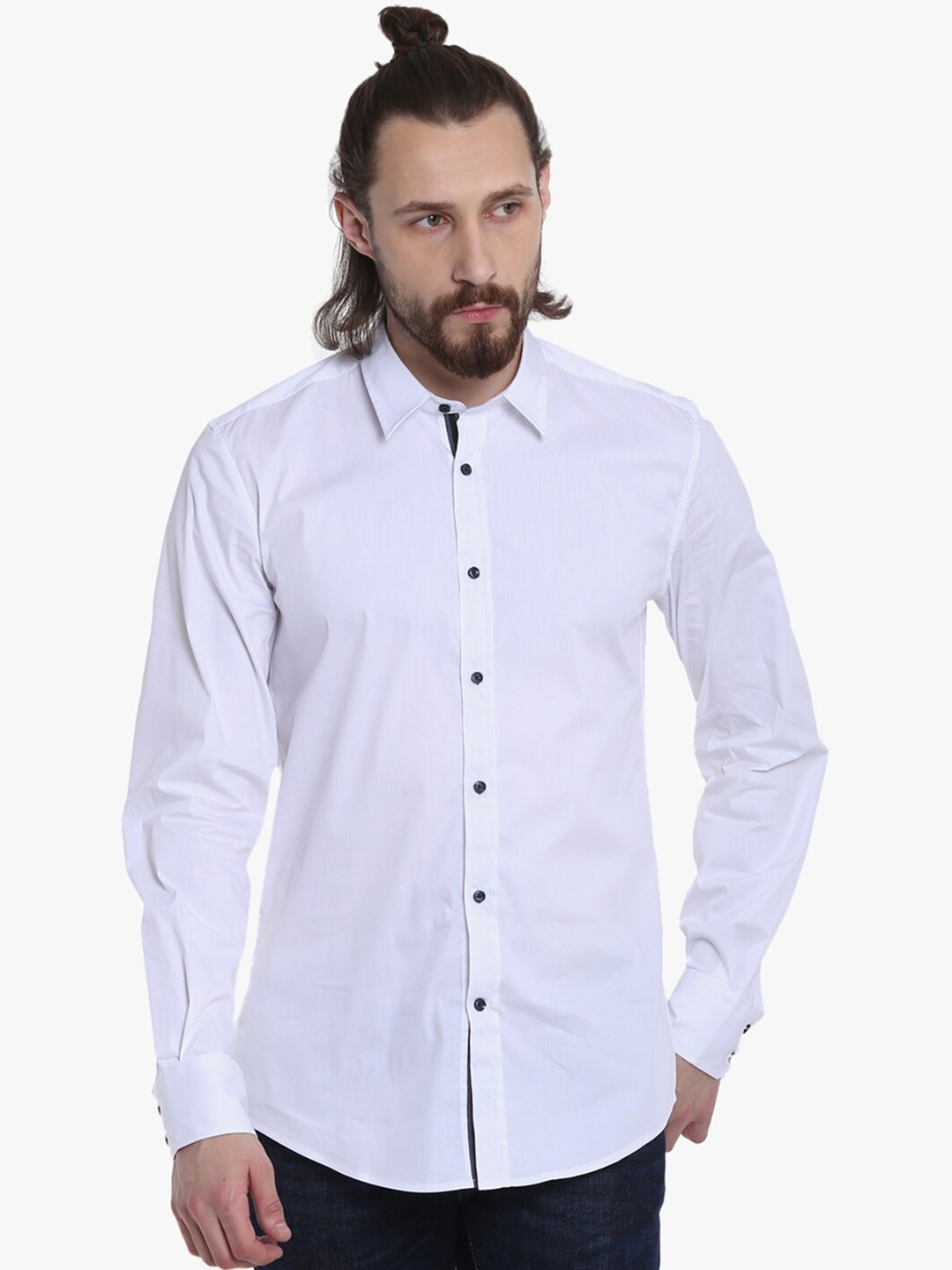 

Antony Morato Men White Classic Slim Fit Solid Casual Shirt