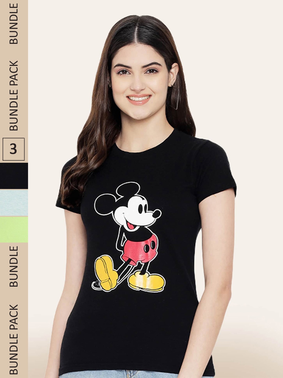 

BAESD Pack 3 Printed Cotton T-shirts, Black