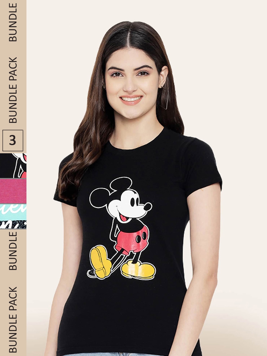 

BAESD Pack Of 3 Graphic Printed Cotton T-shirt, Black