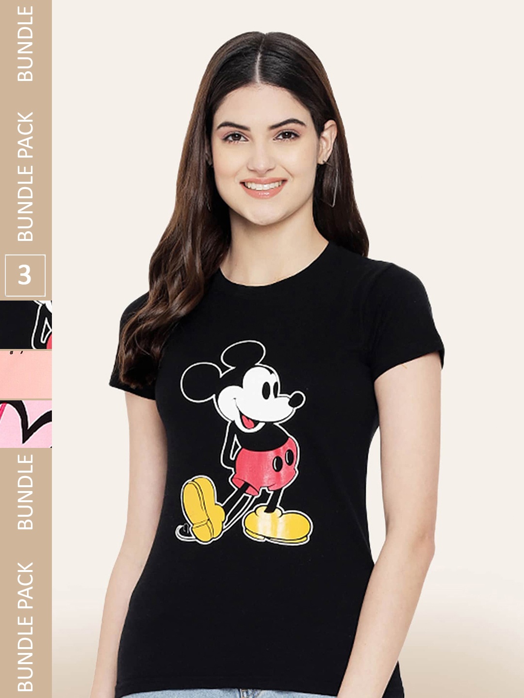 

BAESD Pack Of 3 Graphic Printed Cotton T-shirt, Black