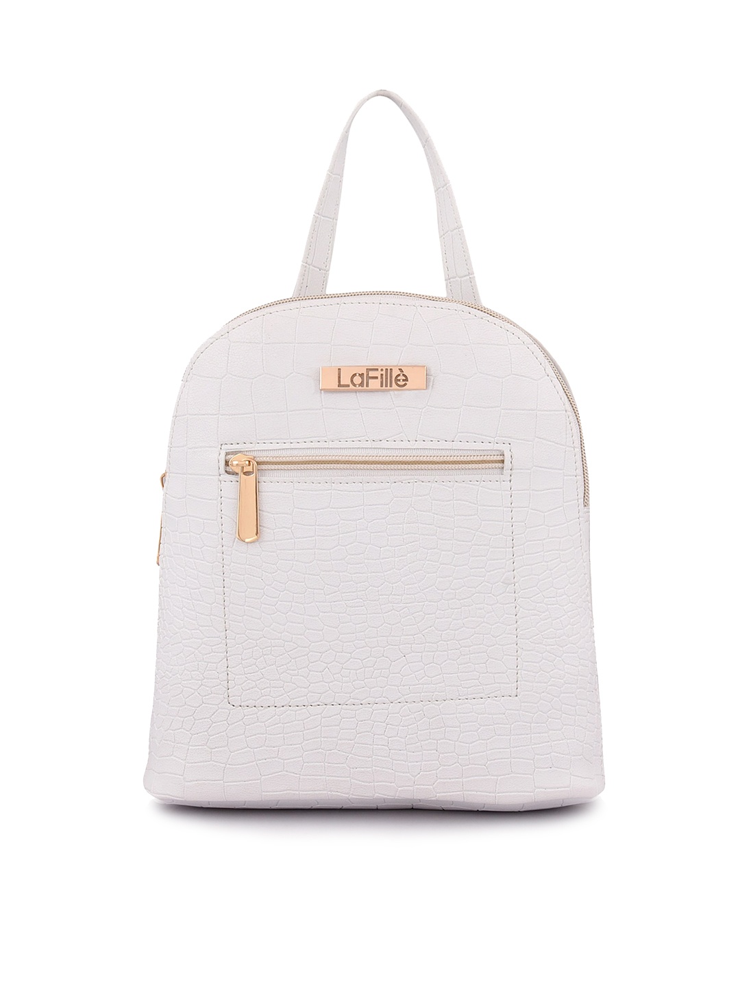 

LaFille Textured Non-Padded Durable Backpack, White