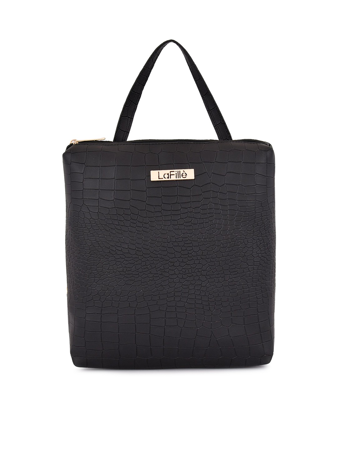 

LaFille PU Textured Small Backpack, Black