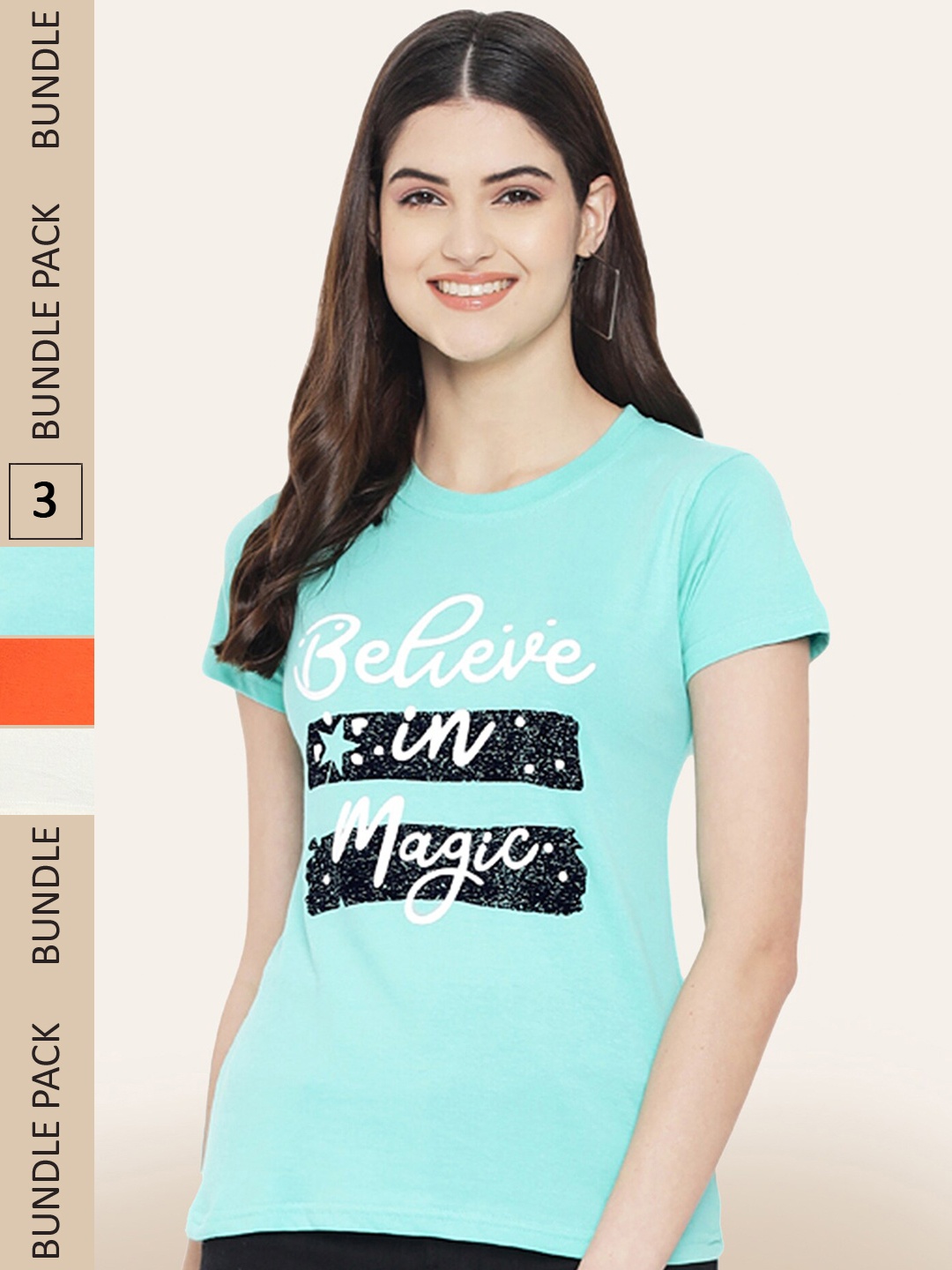 

BAESD Pack Of 3 Graphic Printed Short Sleeves Cotton T-shirt, Blue