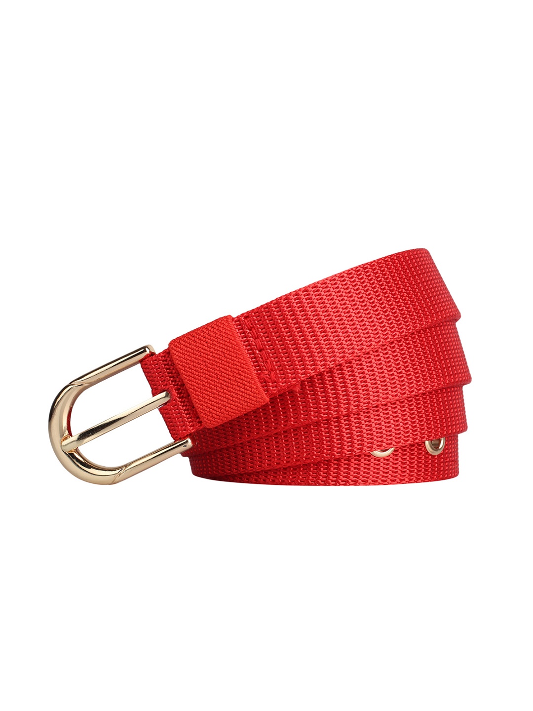 

Kastner Women Woven Design Synthetic Leather Slim Belt, Red