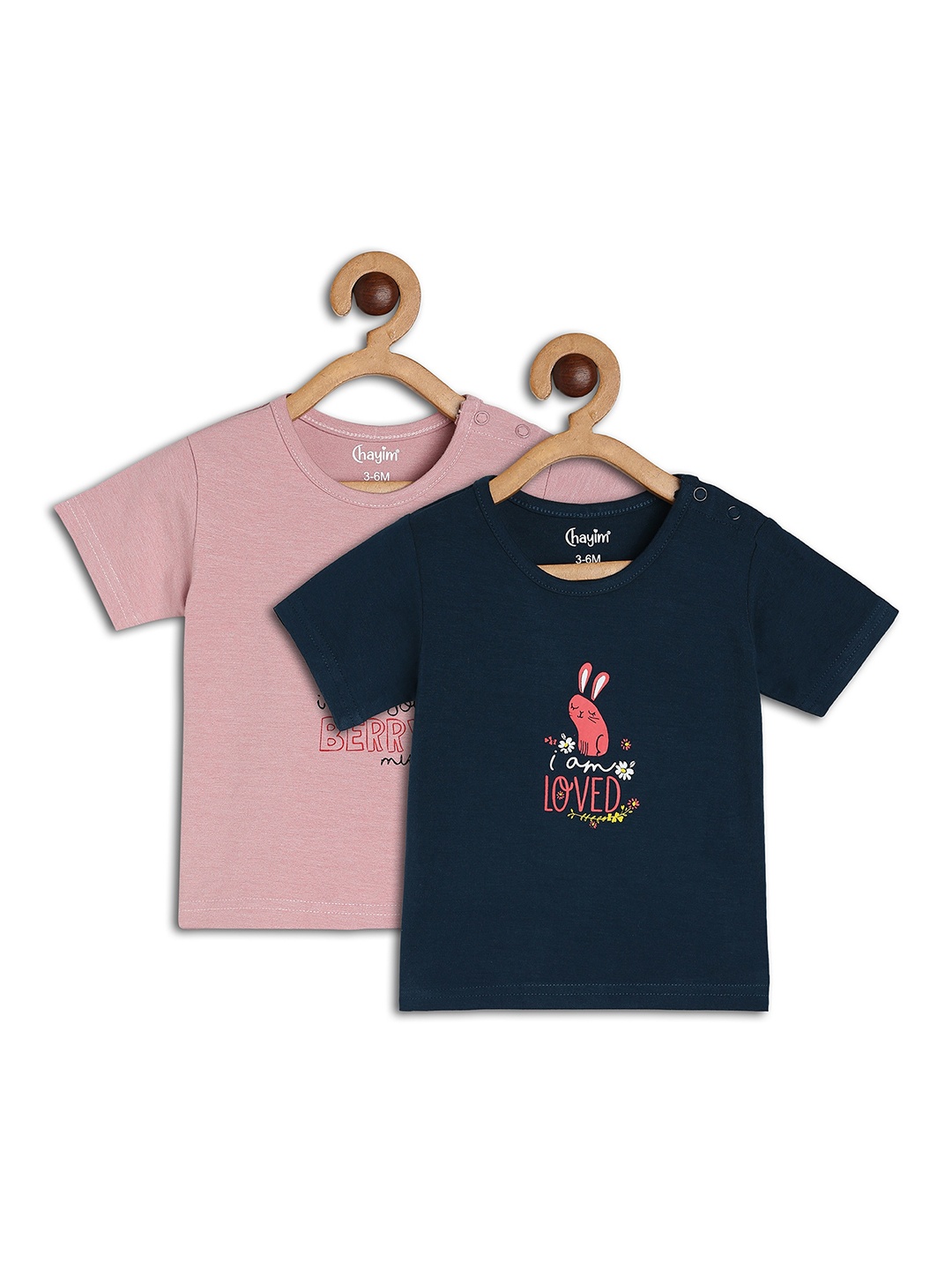 

CHAYIM Kids Pack Of 2 Printed T-shirt, Black