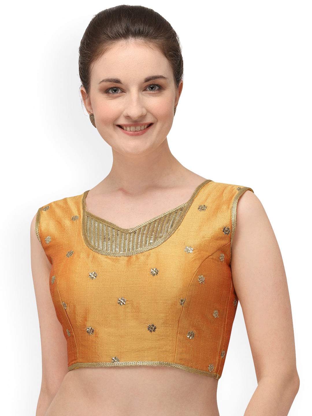 

Amrutam Fab Embroidered Saree Blouse, Yellow