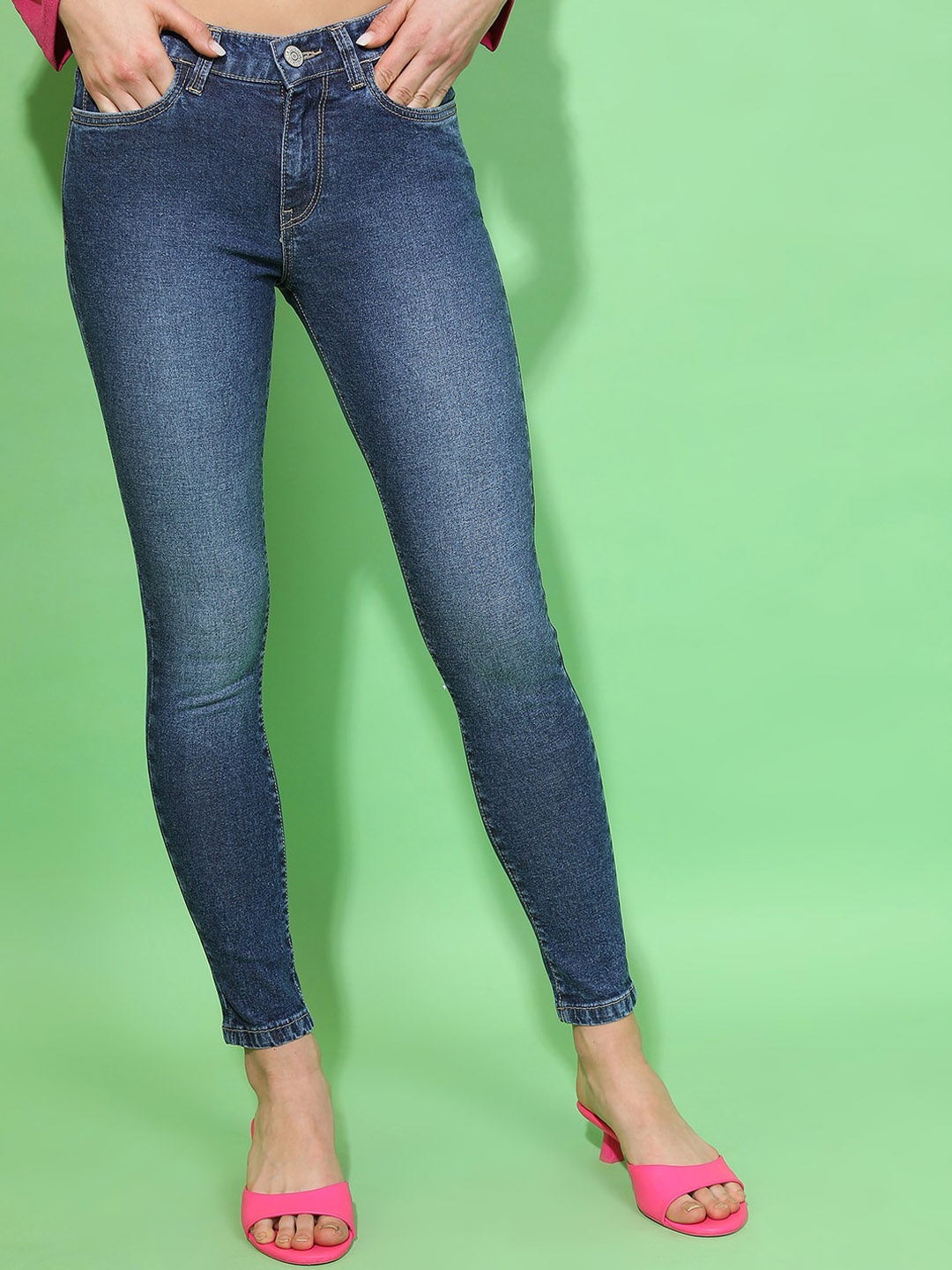 

Tokyo Talkies Women Skinny Fit Clean Look stretchable Jeans, Blue