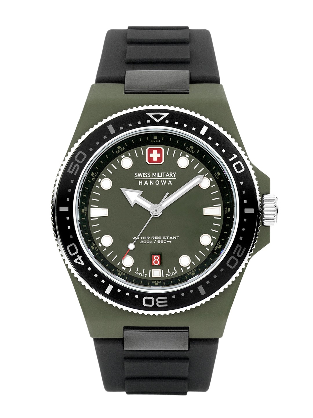 

SWISS MILITARY HANOWA Men Bracelet Style Straps Analogue Watch SMWGN0001181, Green