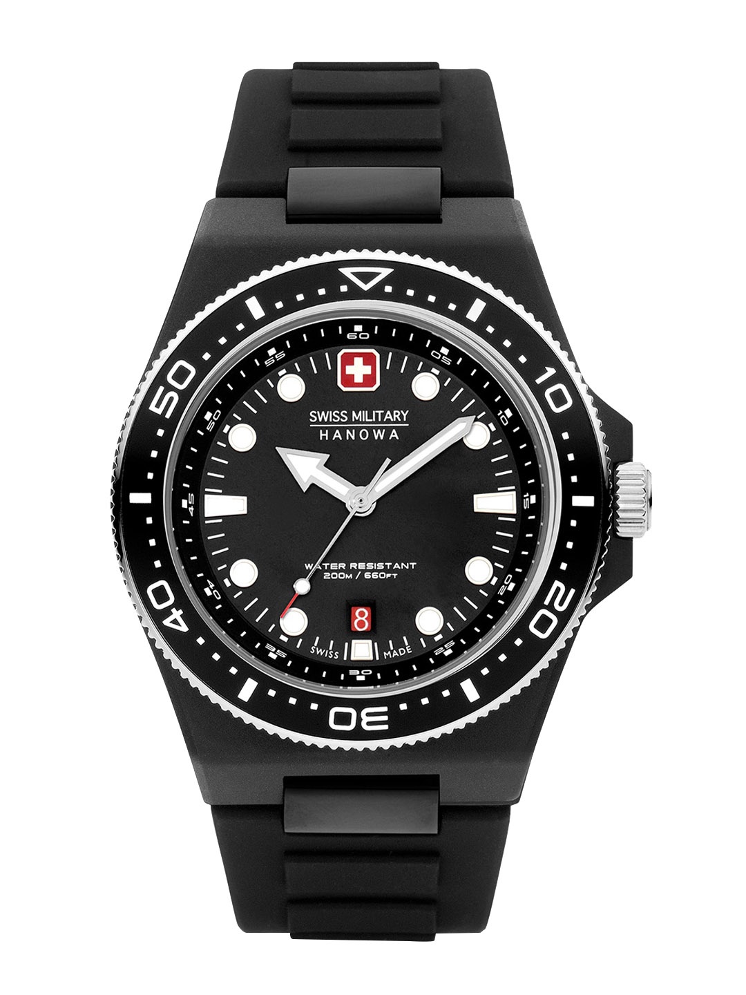 

SWISS MILITARY HANOWA Men Dial & Bracelet Style Straps Analogue Watch SMWGN0001180, Black