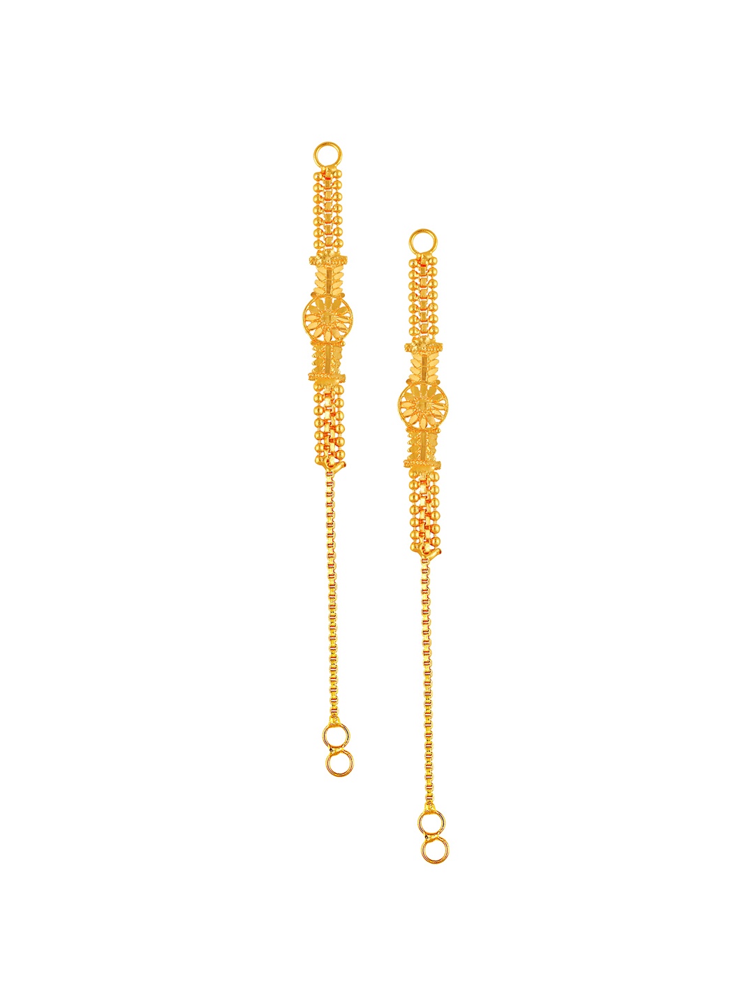 

Vighnaharta Gold-Plated Contemporary Shaped Ear Cuff Earrings