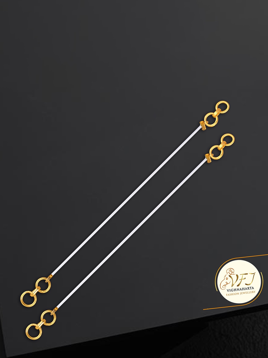 

Vighnaharta Gold-Plated Contemporary Shaped Ear Cuff Earrings