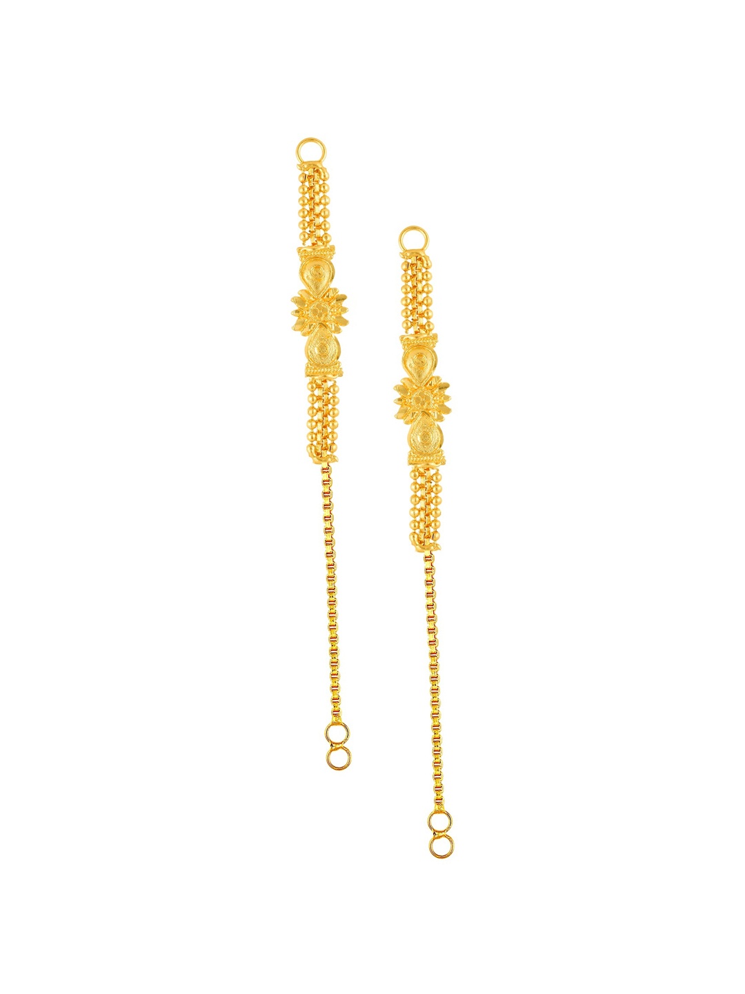

Vighnaharta Gold-Plated Contemporary Shaped Ear Cuff Earrings