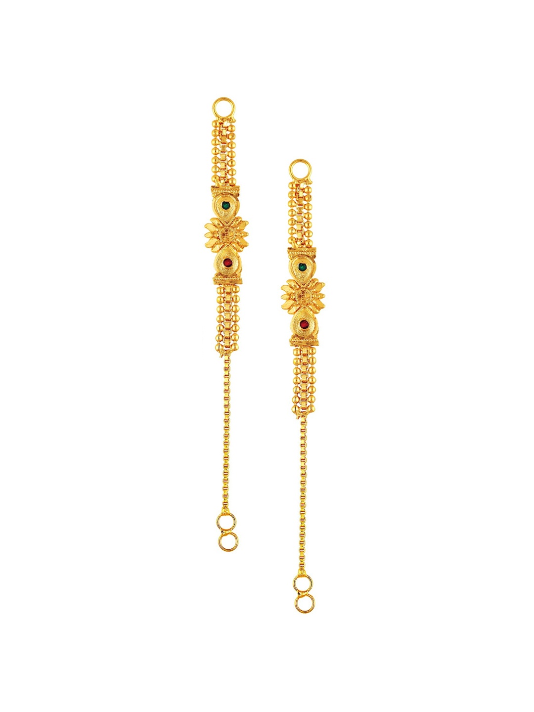 

Vighnaharta Gold-Plated Contemporary Shaped Ear Cuff Earrings