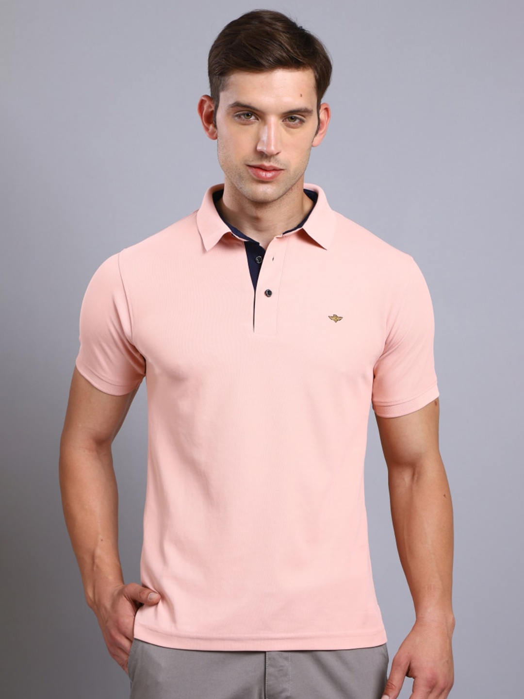 

STELLERS Polo Collar T-shirt, Peach