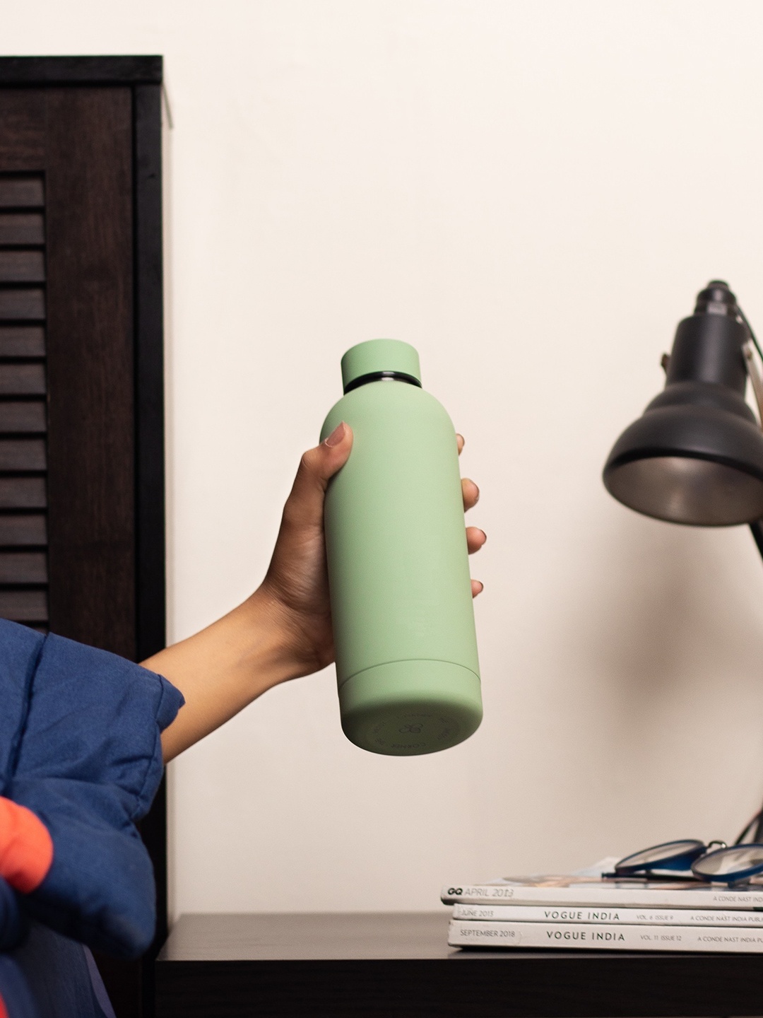 THE MESSY CORNER Green Stainless Steel Water Bottle