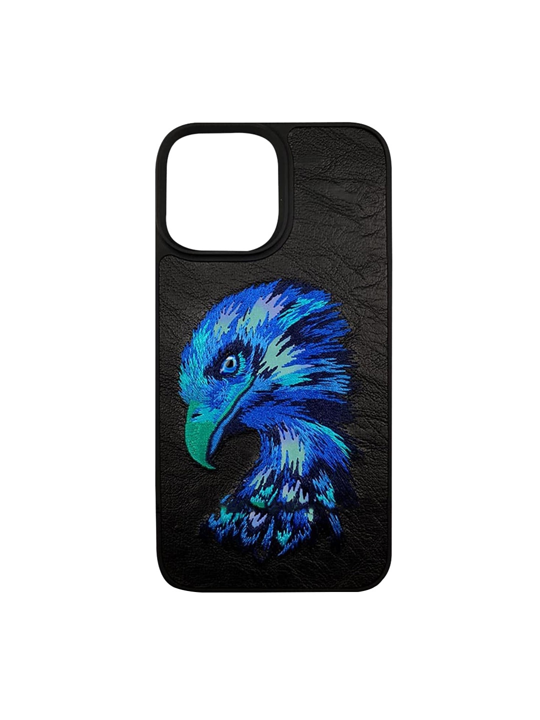 

TREEMODA NB Series Printed Leather iPhone 14 Phone Back Case, Black