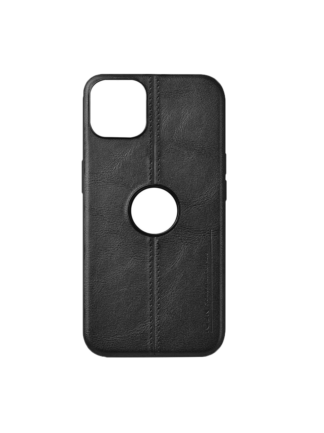 

TREEMODA Leather iPhone 11 Phone Back Case, Black