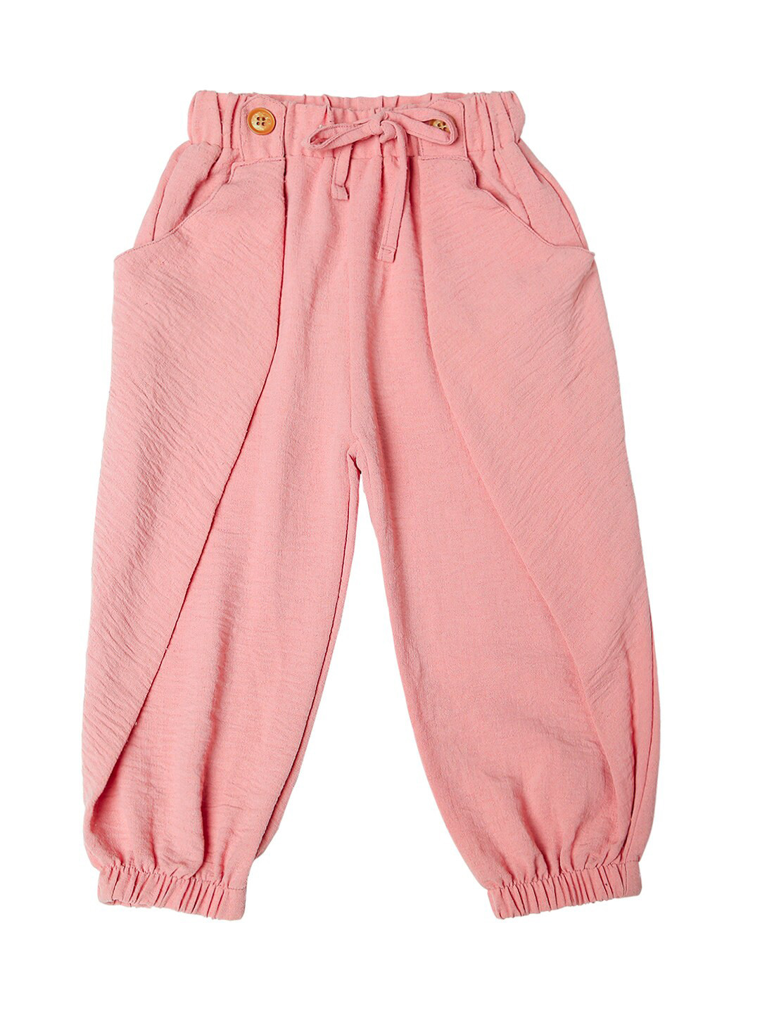 

Actuel Girls Pleated Detail Pure Cotton Joggers, Pink