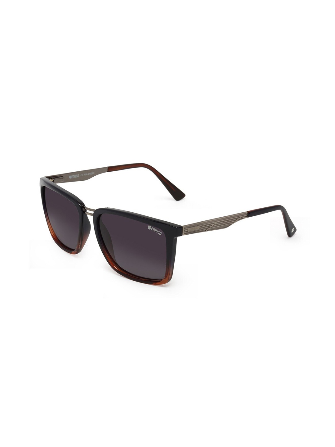 

ENRICO Full Rim Square Sunglasses with Polarised and UV Protected Lens EN P 1026 C1, Purple