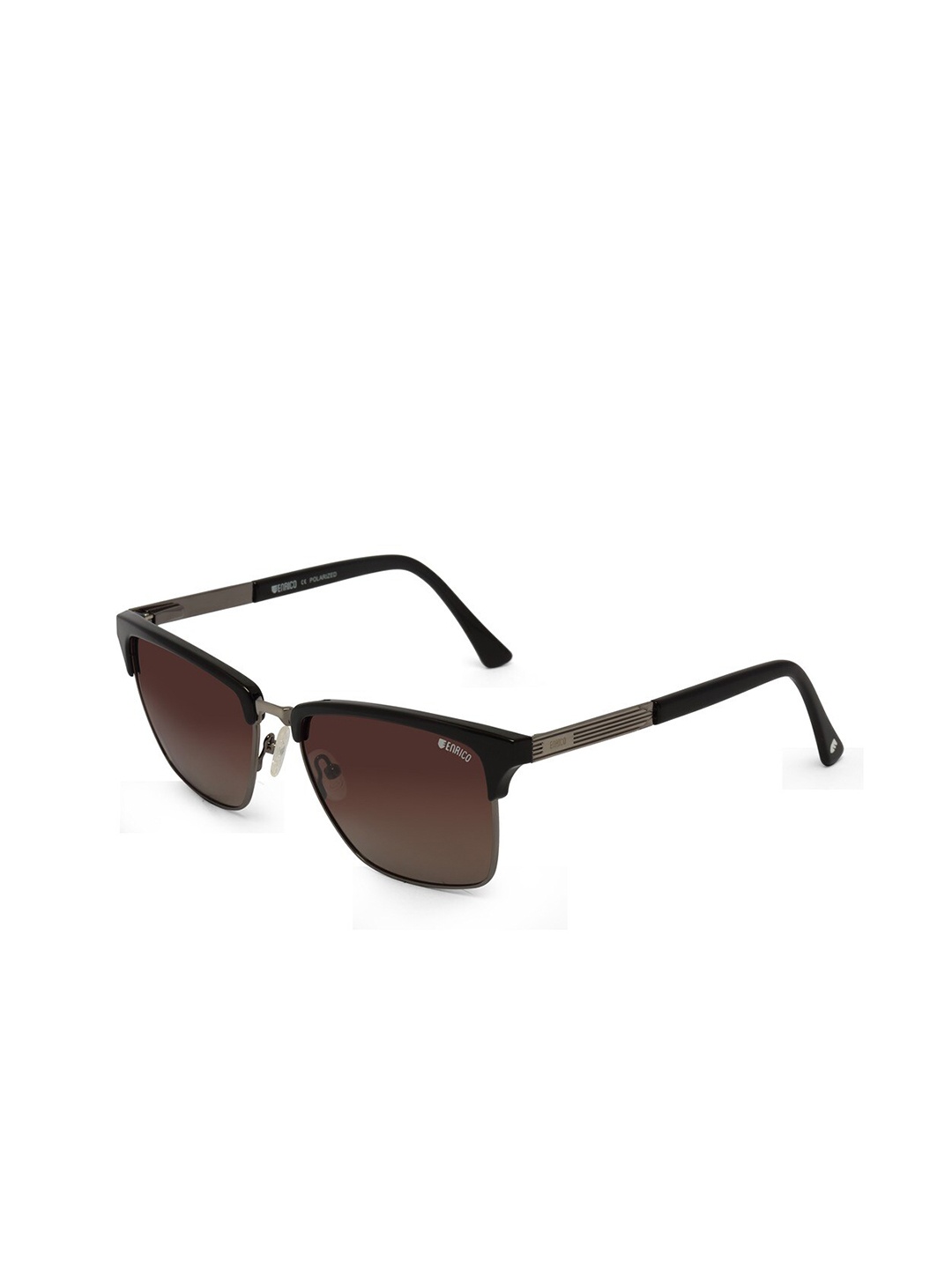 

ENRICO Rectangle Sunglasses With Polarised And UV Protected Lens, Brown