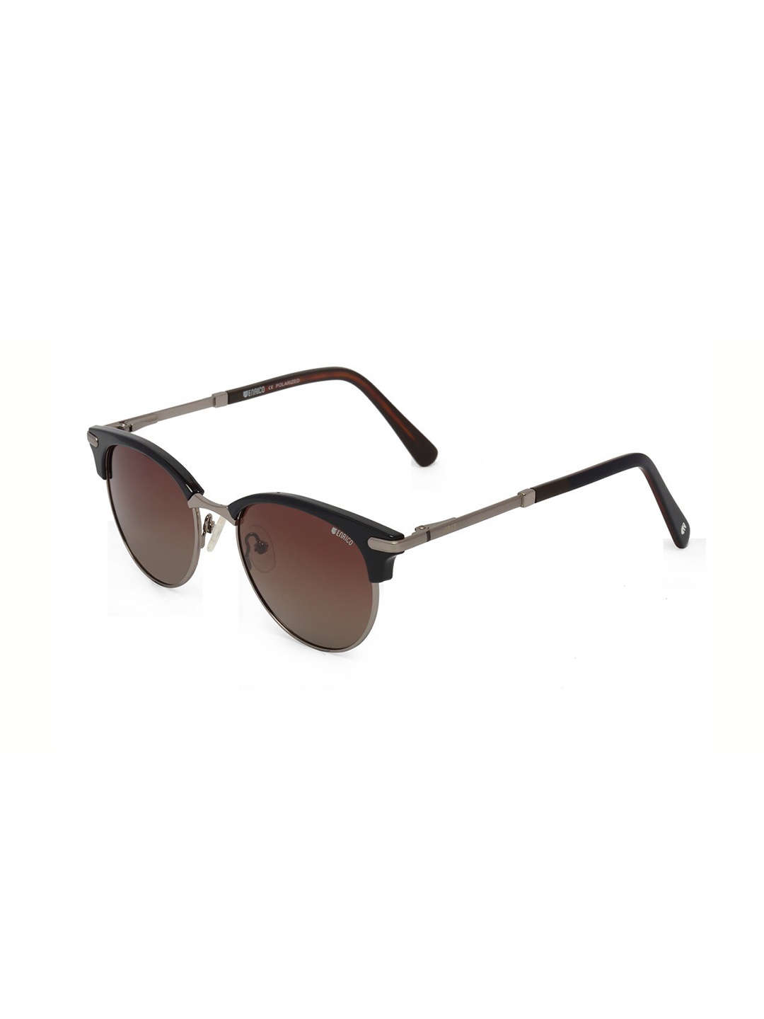 

ENRICO Round Sunglasses With Polarised And UV Protected Lens, Brown