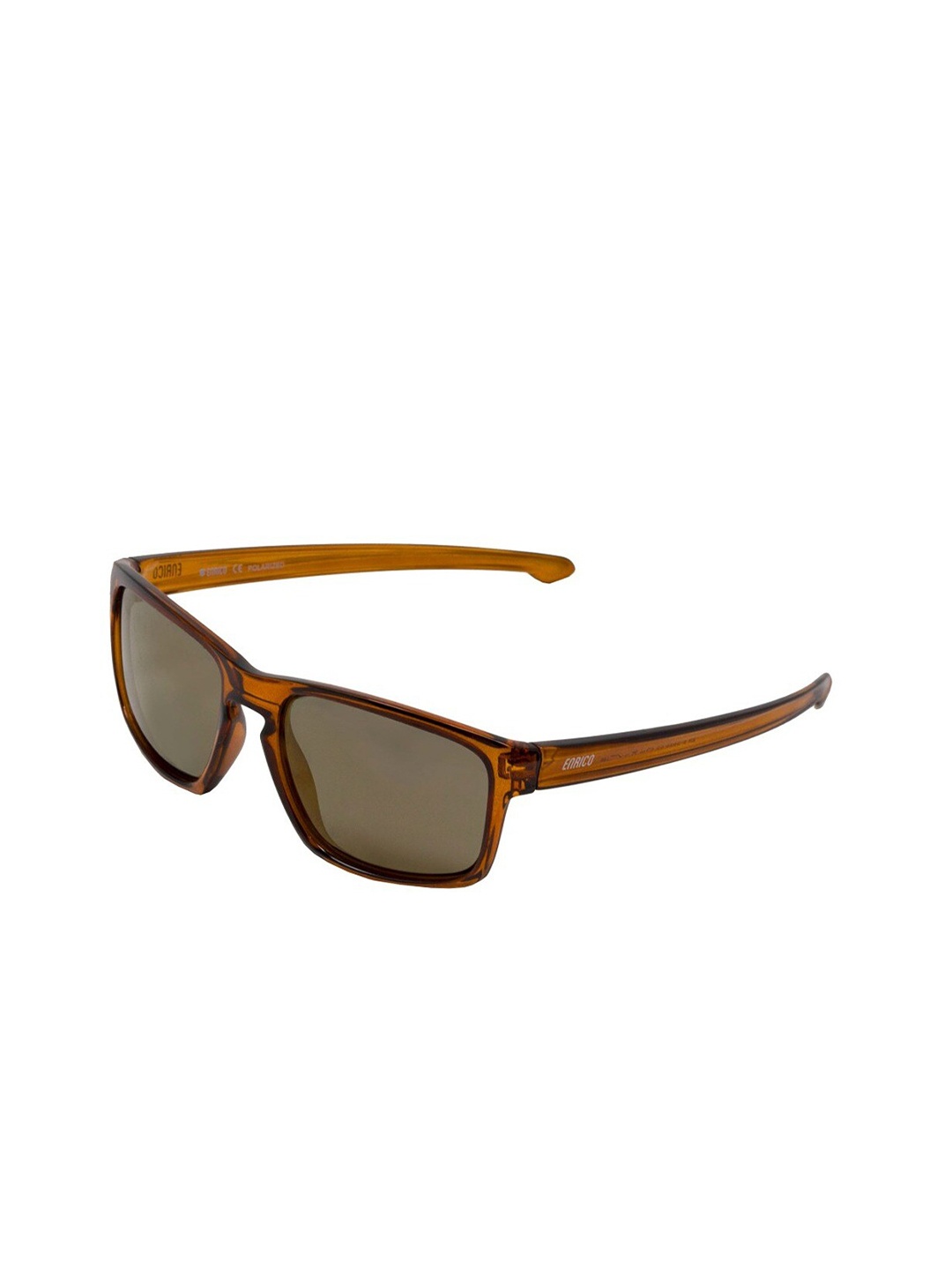 

ENRICO Rectangle Sunglasses With Polarised And UV Protected Lens, Brown