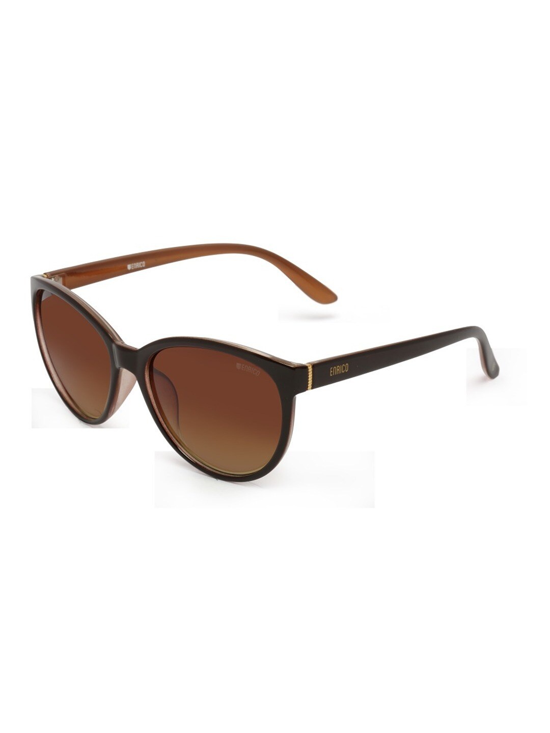 

ENRICO Lens & Cateye Sunglasses With Polarised And UV Protected Lens EN E 3008 C1, Brown