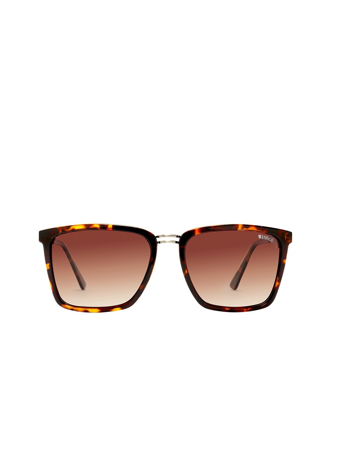 

ENRICO Square Sunglasses with Polarised and UV Protected Lens EN P 1026, Brown
