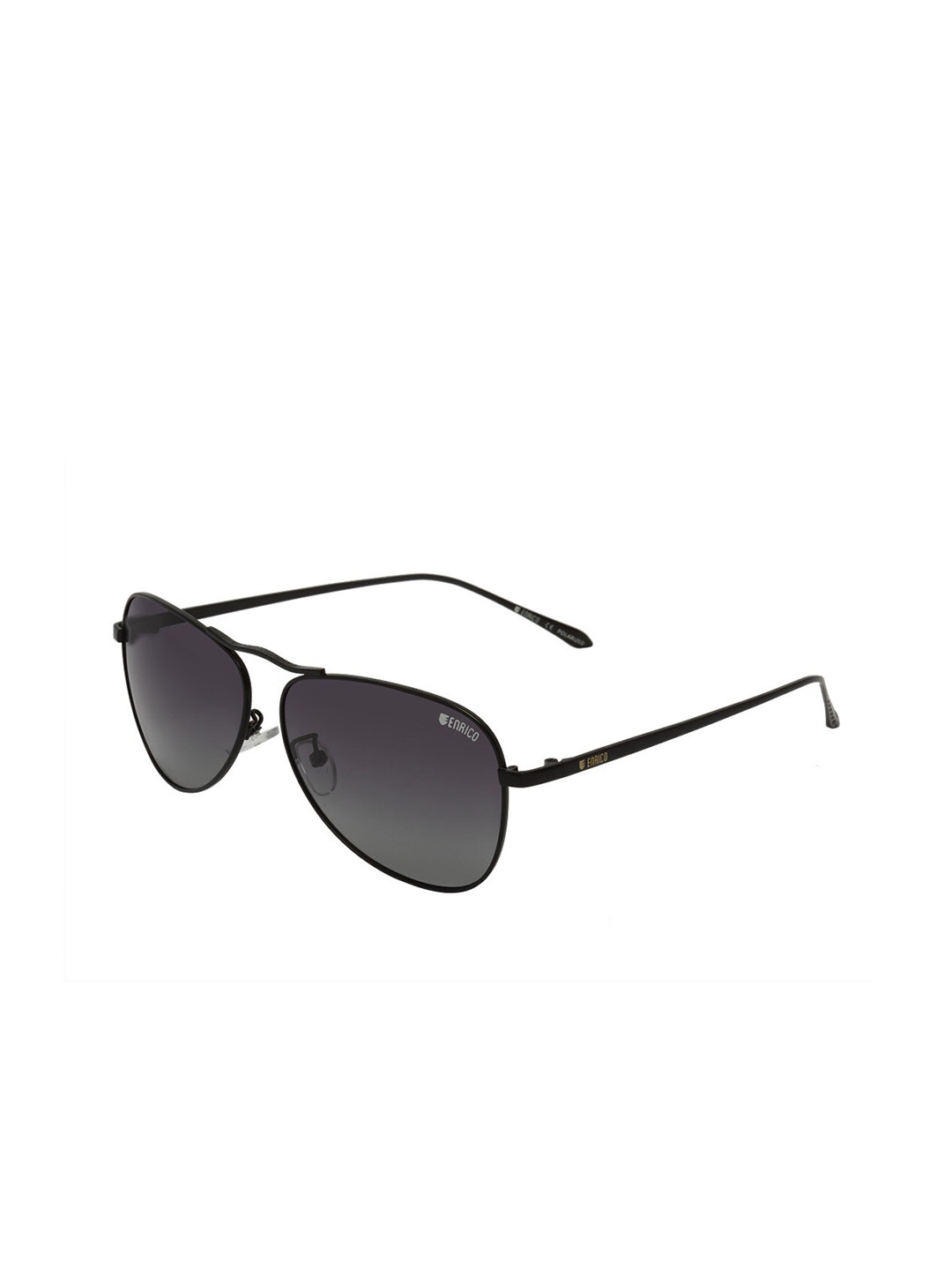 

ENRICO Lens & Aviator Sunglasses With Polarised And UV Protected Lens EN P 1041 C1, Black