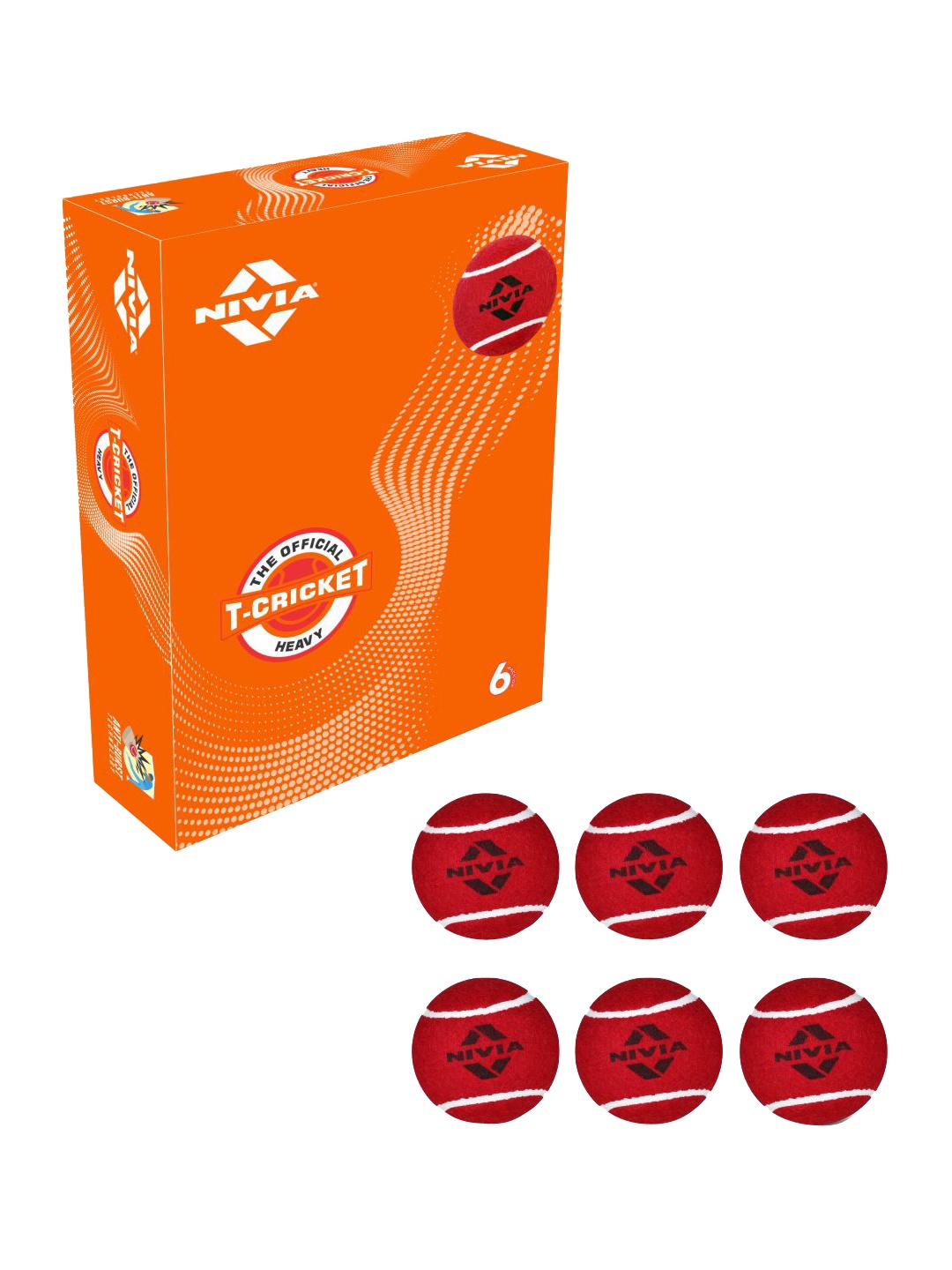 

NIVIA Pack Of 6 Tennis Balls, Red