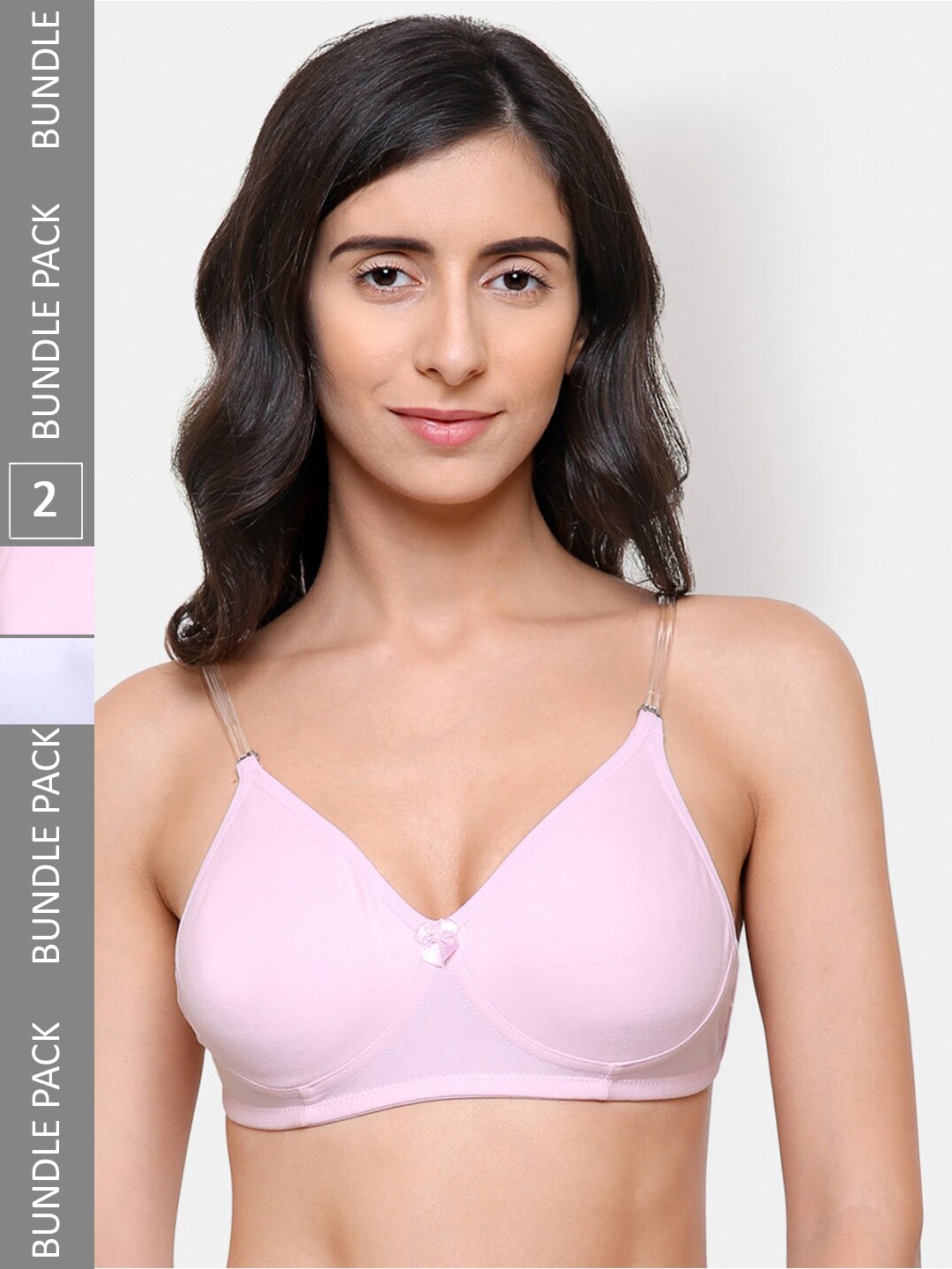 

College Girl Pack of 2 Full Coverage All Day Comfort Bra, Pink