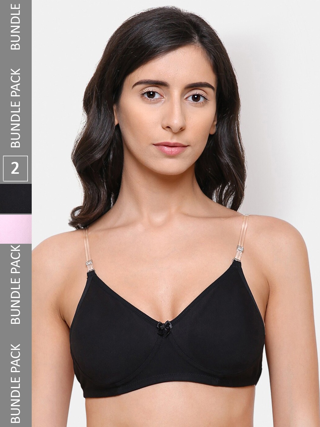 

College Girl Pack of 2 Full Coverage All Day Comfort Bra, Pink