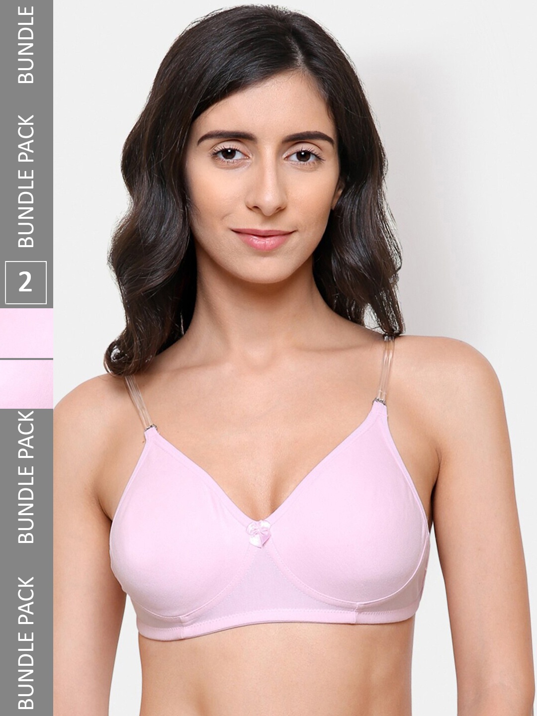 

College Pack of 2 Full Coverage All Day Comfort Bra, Pink